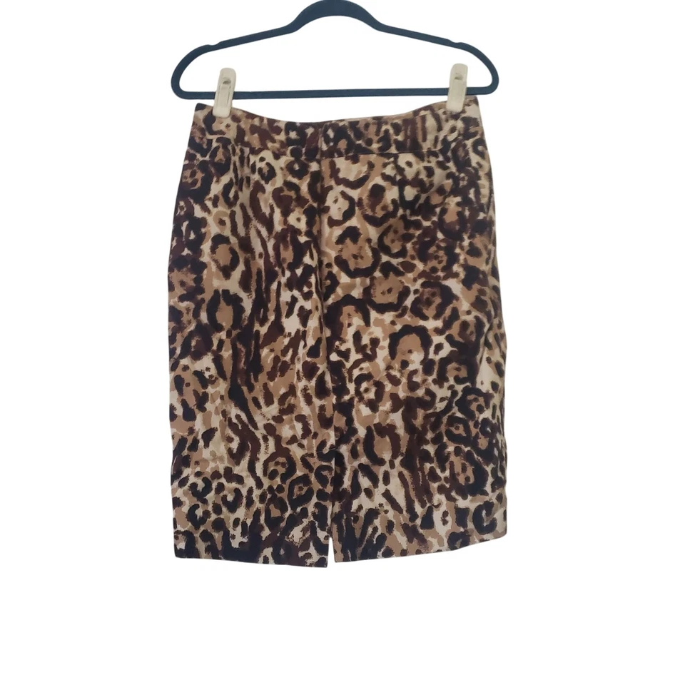 Falda lápiz Merona para mujer talla 10 estampado de leopardo carrera oficina grunge rockabilly Foto 1 de 4