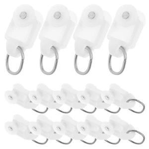 50 PZ Gancio Silenzioso Puleggia Tenda Binario Alianti Ganci Accessori Binario - Foto 1 di 12