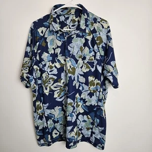 Tommy Bahama Island Zone Polo Shirt Mens Sz L Tropicano Point Poly Stretch Blue - Picture 1 of 10