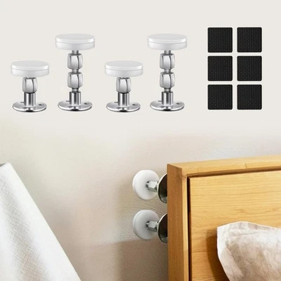 Herramienta anti-vibración de marco de cama ajustable de 4 piezas (actualizada) para camas tipo loft, cabecero... Foto 1 de 4