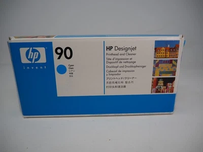 Cabezal de impresión y limpiador HP 90 azul genuino C5057A Designjet 4000 4500 OEM Foto 1 de 2