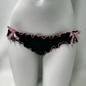 Bragas vintage Y2K Baby Phat talla grande con volantes metal gato medallón logotipo RARO - Imagen 1 de 10