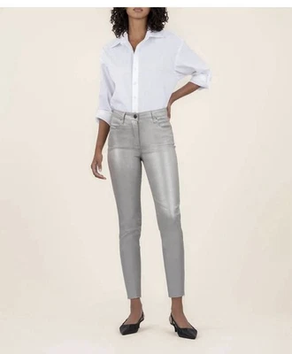 Kut From The Kloth Charlize Coated Cigarette Leg Jeans Size 10 - Image 1 of 4