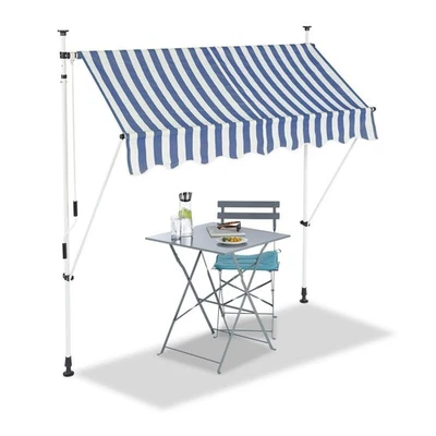 AUVENT RETRACTABLE MANUEL STORE BANNE MARQUISE POUR PATIO & TERRASSE 200x120c... - Photo 1/4