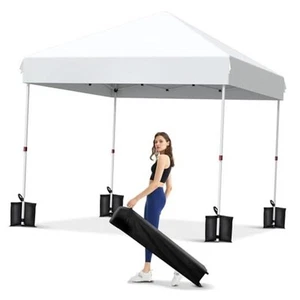 10x10 Pop Up Canopy - Easy Up Camping Tent with One Button Push Setup - 1 - Picture 1 of 8