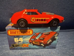 Matchbox Lesney Superfast MB64 Fire Chief Car Mint In Box - Picture 1 of 12