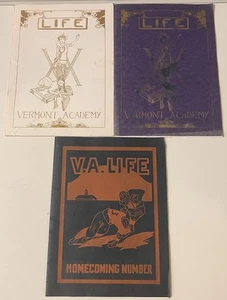 Vermont Academy Vintage Yearbooks Lot 1925, 1926, 1928, V.A. Life School History - Picture 1 of 24