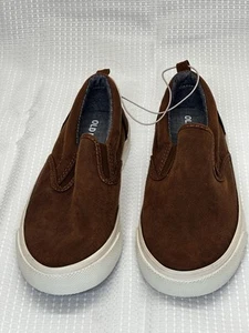 NEW Old Navy Boys Brown Faux Leather Loafers Slip-on Shoes Size 13 - Picture 1 of 3