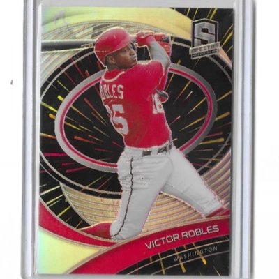 Victor Robles 2021 Panini Spectra Hyper Prizm /75 #60 Washington Nationals (HF) - Image 1 of 2