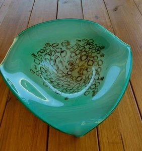 Viz Art Glasschale groß mehrfarbig abstrakt mundgeblasen - Bild 1 von 8