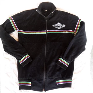 Vtg Campagnolo Cycling Jersey / Jacket World Champion stripes Italy made Wool - Picture 1 of 7