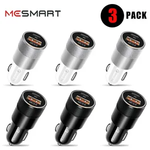 3Pack 2 Port PD USB-C Fast Charging Car Charger Power Adapter For iPhone Samsung - Picture 1 of 20