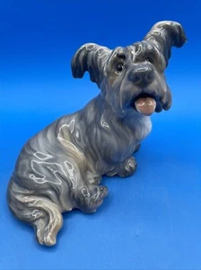 DAHL JENSEN DENMARK PORCELAIN SKYE TERRIER DOG FIGURINE SITTING, MODEL 1103 - Picture 1 of 11
