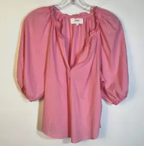 Xirena Damen XS Flieder Rosa Baumwolle Puffärmel Bauernbluse Jules Oberteil - Bild 1 von 6