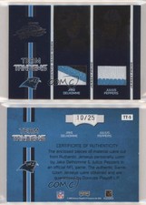 2005 Playoff Absolute Memorabilia Team Tandems Materials Prime /25 Jake Delhomme