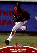 2007 Lowell Spinners Update Grandstand 7 Oscar Tejeda Dominican Republic DR Card