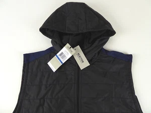 Kenneth Cole Reaction Hooded Quilted Nylon Front Cotton Spandex Vest NWT $89.50 - Picture 1 of 7