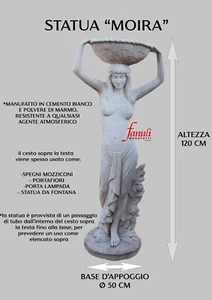 STATUA GRANDE “LA MOIRA” SCULTURA IN PIETRA PER INTERNO O ESTERNO - Foto 1 di 1