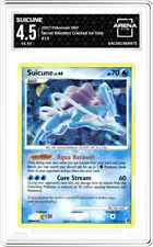 Suicune 19/132 Cracked Ice Holo Promo 2007 Pokémon Secret Wonders Graded AC 4.5