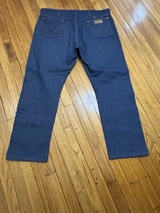 Wrangler 13MWZ Cowboy Cut Straight Blue Jeans Men's 42x30 - Picture 1 of 10