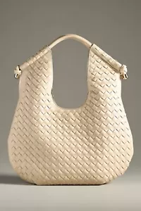 NEU! Melie Bianco Woven Tracy Tote Recycled Vegan Bag - IVORY Anthropologie Neu mit Etikett! - Bild 1 von 16