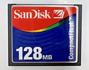 Carte mémoire SanDisk 128 Mo CompactFlash CF authentique SDCFB-128/SDCFJ-128 TESTÉE - Photo 1 sur 4