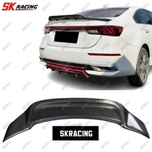 Highkick DuckBill Carbon Fiber Rear Spoiler Trunk Wing For Kia Forte K3 2019-21 - Picture 1 of 17
