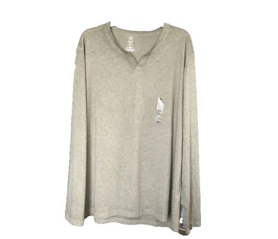 INC Mens Long Sleeve Split Neckline repreve  T-Shirt Green size XXL - Image 1 of 2