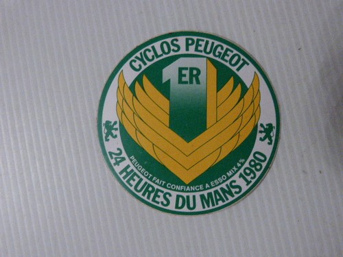 Autocollant Cyclos Peugeot 24 Heures Du Mans 1980 - Vintage