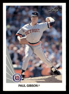 Paul Gibson 1990 Leaf Inc.  Card #298 Detroit Tigers - Image 1 of 2