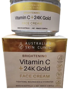 Australian Skin Clinic Aufhellende Vitamin C + 24K Gold Gesichtscreme 3,38 flüssige Unzen - Bild 1 von 5