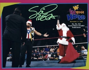 WWF Savio Vega Hand Signed IYH WWE Ted DiBiase Xanta Claus Wrestling 8X10 Photo - Picture 1 of 5
