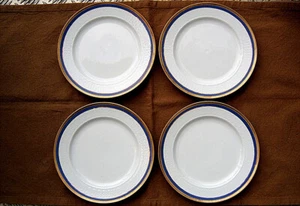 SELTMANN WEIDEN , 4 Teller Annabell Blau, Goldrand & blauer Rand, Durchm. 19cm - Bild 1 von 6