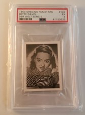 BETTE DAVIS 1953 GREILING FILMSTARS 145 DER WELT SERIE E PSA GRADED