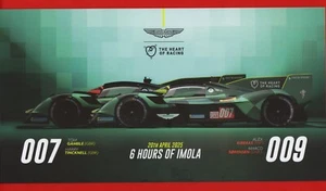 ASTON MARTIN THOR VALKYRIE #007 #009 OFFICIAL DRIVER CARD cm30x16 WEC IMOLA 2025 - Imagen 1 de 2