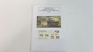 BMW 2000 TINA RALLYE MONTECARLO 1967 DECALS 1/43 N/ ARENA TRON SCHUCO - Picture 1 of 1
