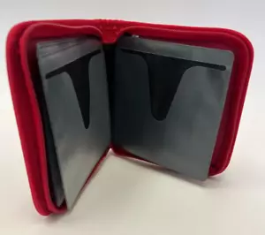 Custodia CD Portaoggetti DVD 6 Maniche Organizzatore Cerniera Portatile Vintage ROSSO - Foto 1 di 2