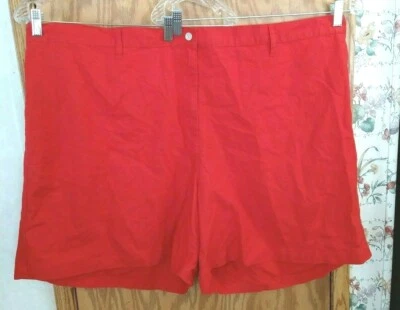Fashion Bug Womens Shorts Red zipper  Button Size 30/32 W New Tag pockets  - Image 1 of 4
