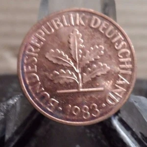 ZIRKULIERT 1983D 2 PFENNIG WESTDEUTSCHE MÜNZE (71416) - Bild 1 von 3