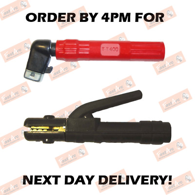 Electrode Holder Welding Torch 200 400 600 Red Twist Croc Arc Rod 400 Amp Stick • 10.99£