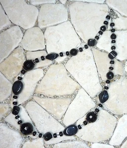 ★ kurze Kette ★ Collier ★ schwarz & kristall ★ - Bild 1 von 4