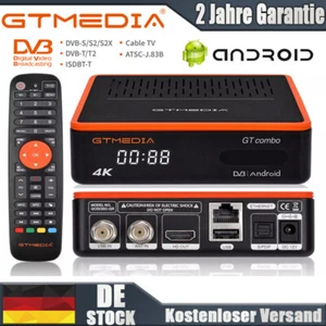 4K UHD Android Satelliten/Kabel/Terrestrischer DVB TV SAT 4:2:2 Receiver 5G WLAN - Picture 1 of 10