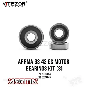 3Pcs Motor Bearings Kit for Arrma 3S 4S 6S BLX 3200kv 2400kv 2050kv 3660kv 3668k - Picture 1 of 7