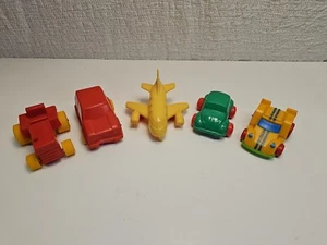 Viking/ Sweden/ Plastico Toy Bundle Plane, Car, Tractor Vintage Vinyl - Picture 1 of 24
