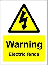  Warning electric fence safety sign 
