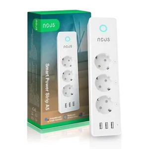 A5 WiFi Multiprise Connectée 15A 3 USB Contrôle Intelligent Compatible avec A... - Photo 1/6
