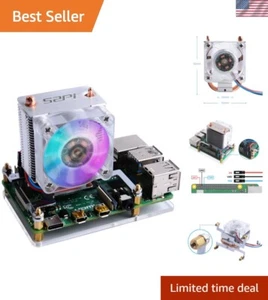 Whisper-Quiet RGB Ice Cooling Solution for Raspberry Pi 4/3B+ - 50 dB Noise - Bild 1 von 10