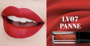 Palladio Velvet Matte Cream Lip Color Panne Cherry Red Vegan Lipstick - Picture 1 of 4
