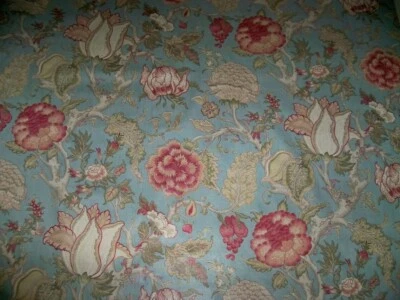 LEE JOFA TITLEY & MARR DARWEN ESTAMPADO JACOBEO TELA DE ALGODÓN ESMALTADO 10 YARDAS Foto 1 de 4