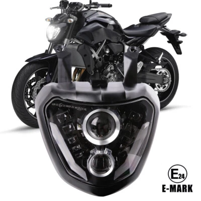 DOT LED Headlight with DRL For 2014 2015 2016 2017 Yamaha MT07 FZ07 MT-07 FZ-07 - Image 1 of 4